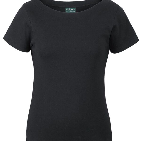 C OF C  LADIES S/S BOAT NECK TEE Thumbnail